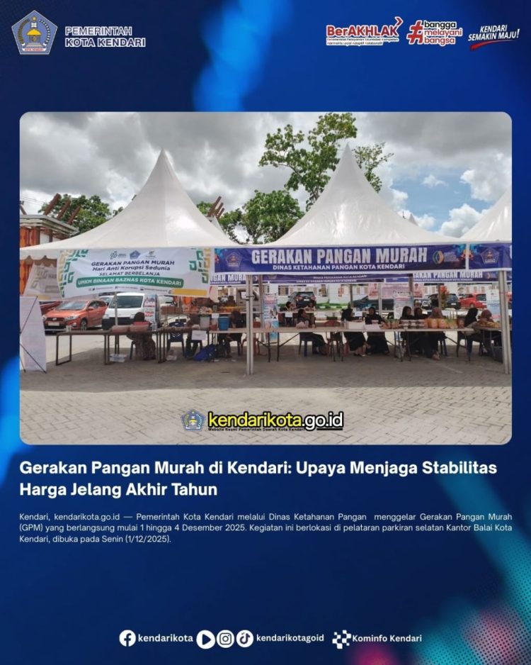 Gerakan Pangan Murah di Kendari: Upaya Menjaga Stabilitas Harga Jelang Akhir Tahun
