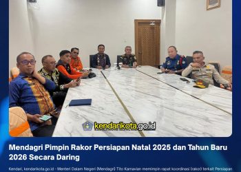 Mendagri Pimpin Rakor Persiapan Natal 2025 dan Tahun Baru 2026 Secara Daring