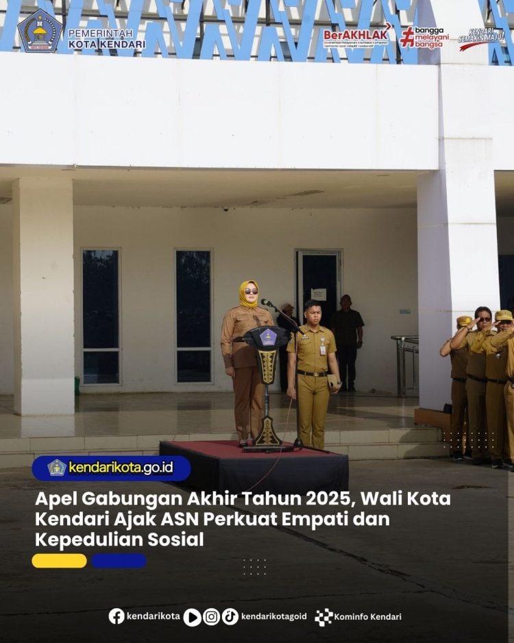 Apel Gabungan Akhir Tahun 2025, Wali Kota Kendari Ajak ASN Perkuat Empati dan Kepedulian Sosial