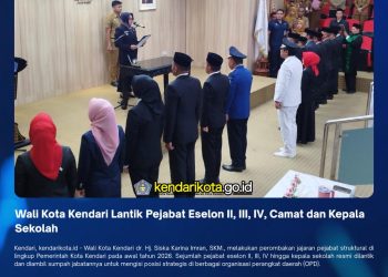 Wali Kota Kendari Lantik Pejabat Eselon II, III, IV, Camat dan Kepala Sekolah