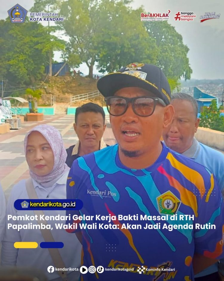 Pemkot Kendari Gelar Kerja Bakti Massal di RTH Papalimba, Wakil Wali Kota: Akan Jadi Agenda Rutin