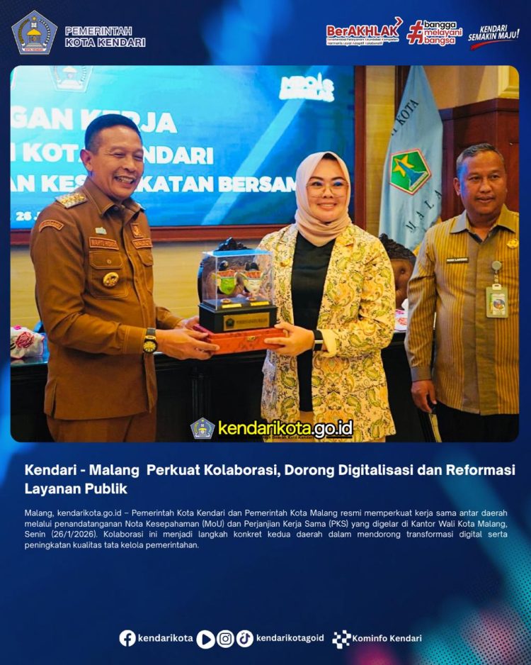 Kendari–Malang Perkuat Kolaborasi, Dorong Digitalisasi dan Reformasi Layanan Publik
