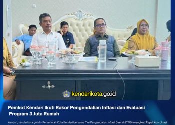Pemkot Kendari Ikuti Rakor Pengendalian Inflasi dan Evaluasi Program 3 Juta Rumah