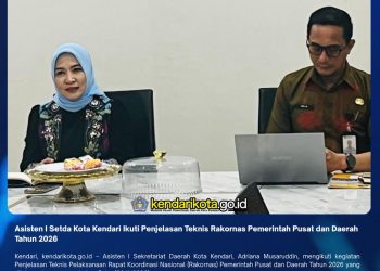 Asisten I Setda Kota Kendari Ikuti Penjelasan Teknis Rakornas Pemerintah Pusat dan Daerah Tahun 2026