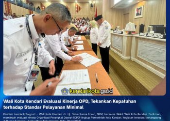 Wali Kota Kendari Evaluasi Kinerja OPD, Tekankan Kepatuhan terhadap Standar Pelayanan Minimal