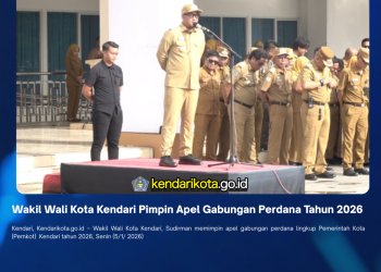 Wakil Wali Kota Kendari Pimpin Apel Gabungan Perdana Tahun 2026