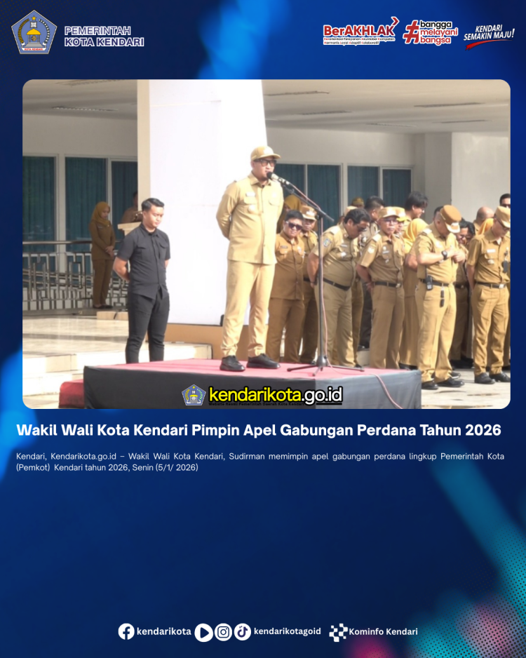 Wakil Wali Kota Kendari Pimpin Apel Gabungan Perdana Tahun 2026