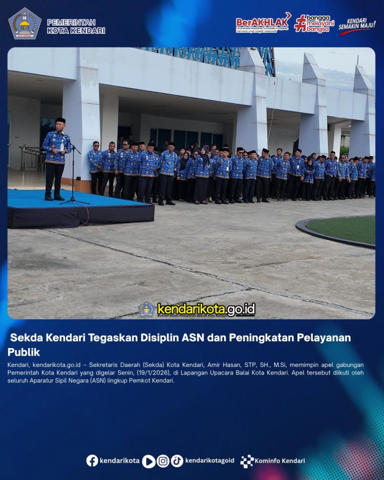 Sekda Kendari Tegaskan Disiplin ASN dan Peningkatan Pelayanan Publik