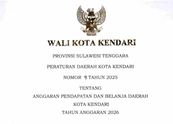 Peraturan Daerah Kota Kendari Nomor 9 Tahun 2025 Tentang APBD Kota Kendari Tahun 2026
