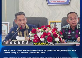 Sekda Kendari Pimpin Rakor Pembersihan dan Pengangkatan Bangkai Kapal di Teluk Kendari Jelang HUT Kota dan UCLG ASPAC 2026