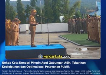 Sekda Kota Kendari Pimpin Apel Gabungan ASN, Tekankan Kedisiplinan dan Optimalisasi Pelayanan Publik