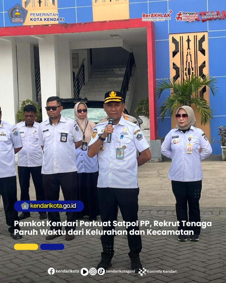 Pemkot Kendari Perkuat Satpol PP, Rekrut Tenaga Paruh Waktu dari Kelurahan dan Kecamatan