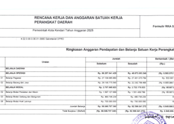 Ringkasan RKA Perubahan 2025