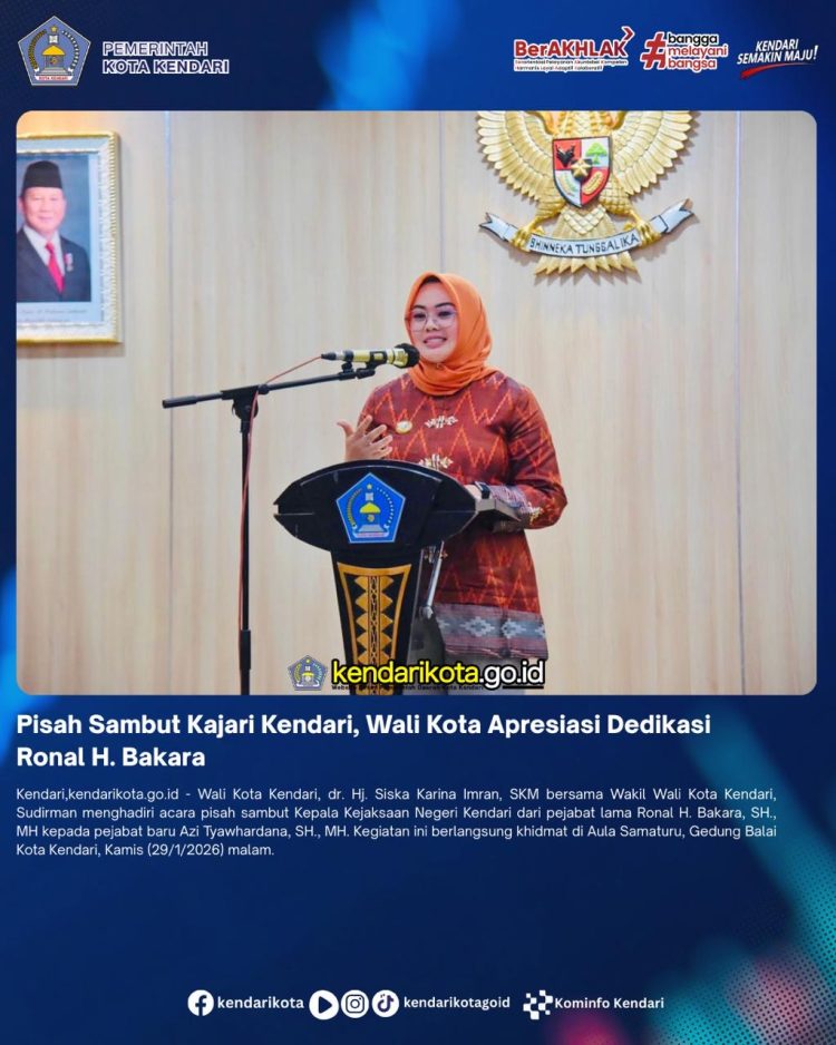 Pisah Sambut Kajari Kendari, Wali Kota Apresiasi Dedikasi Ronal H. Bakara