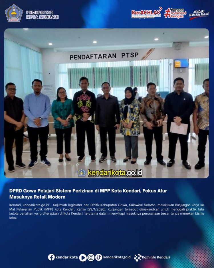 DPRD Gowa Pelajari Sistem Perizinan di MPP Kota Kendari, Fokus Atur Masuknya Retail Modern
