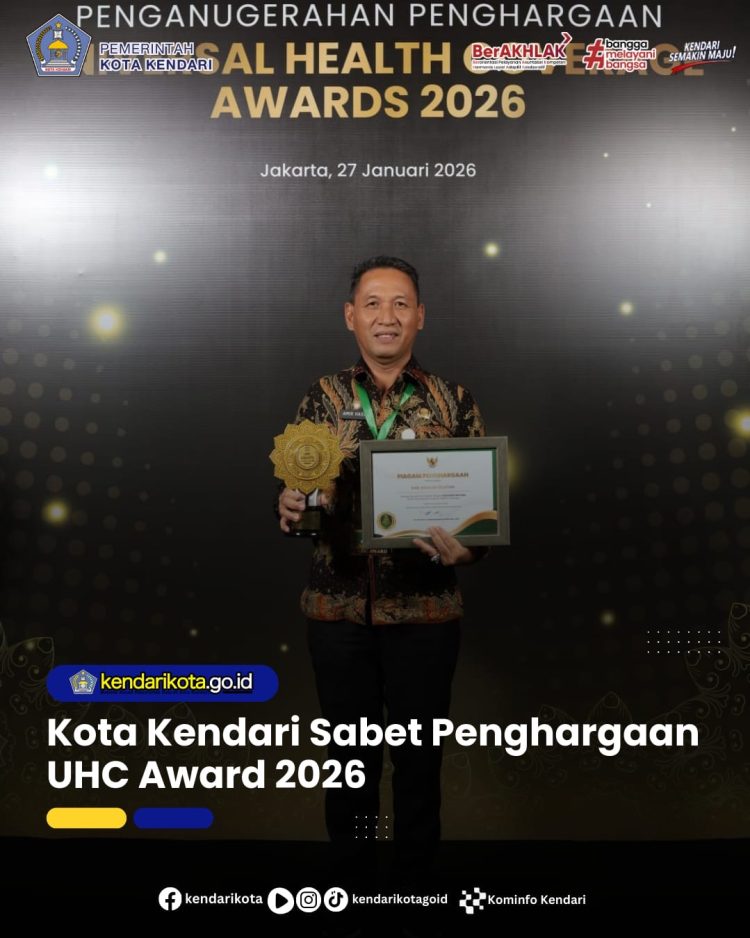 Kota Kendari Sabet Penghargaan UHC Award 2026