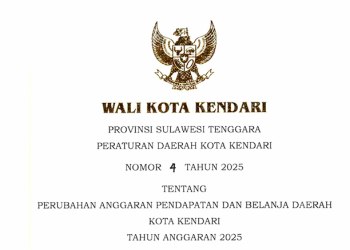 Perda No 4 Tahun 2025 Tentang Perubahan APBD Kota Kendari 2025