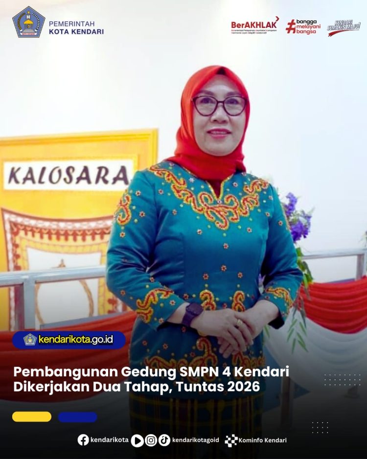 Pembangunan Gedung SMPN 4 Kendari Dikerjakan Dua Tahap, Tuntas 2026