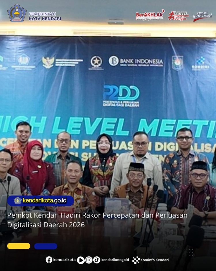 Pemkot Kendari Hadiri Rakor Percepatan dan Perluasan Digitalisasi Daerah 2026
