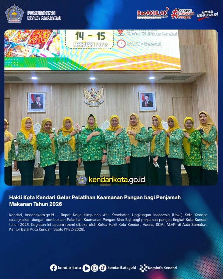 Hakli Kota Kendari Gelar Pelatihan Keamanan Pangan bagi Penjamah Makanan Tahun 2026