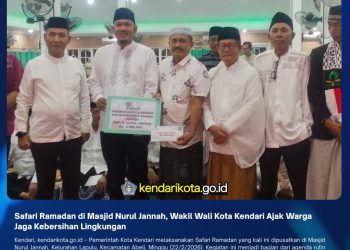 Safari Ramadan di Masjid Nurul Jannah, Wakil Wali Kota Kendari Ajak Warga Jaga Kebersihan Lingkungan