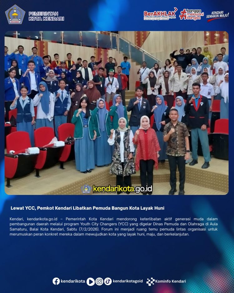 Lewat YCC, Pemkot Kendari Libatkan Pemuda Bangun Kota Layak Huni