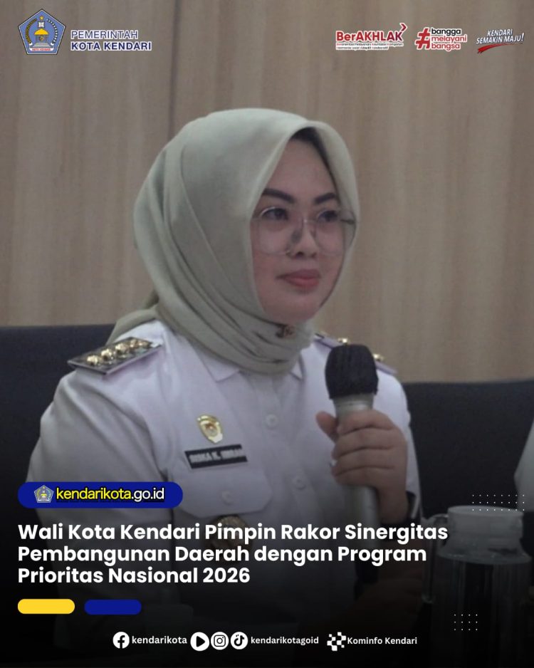 Wali Kota Kendari Pimpin Rakor Sinergitas Pembangunan Daerah dengan Program Prioritas Nasional 2026