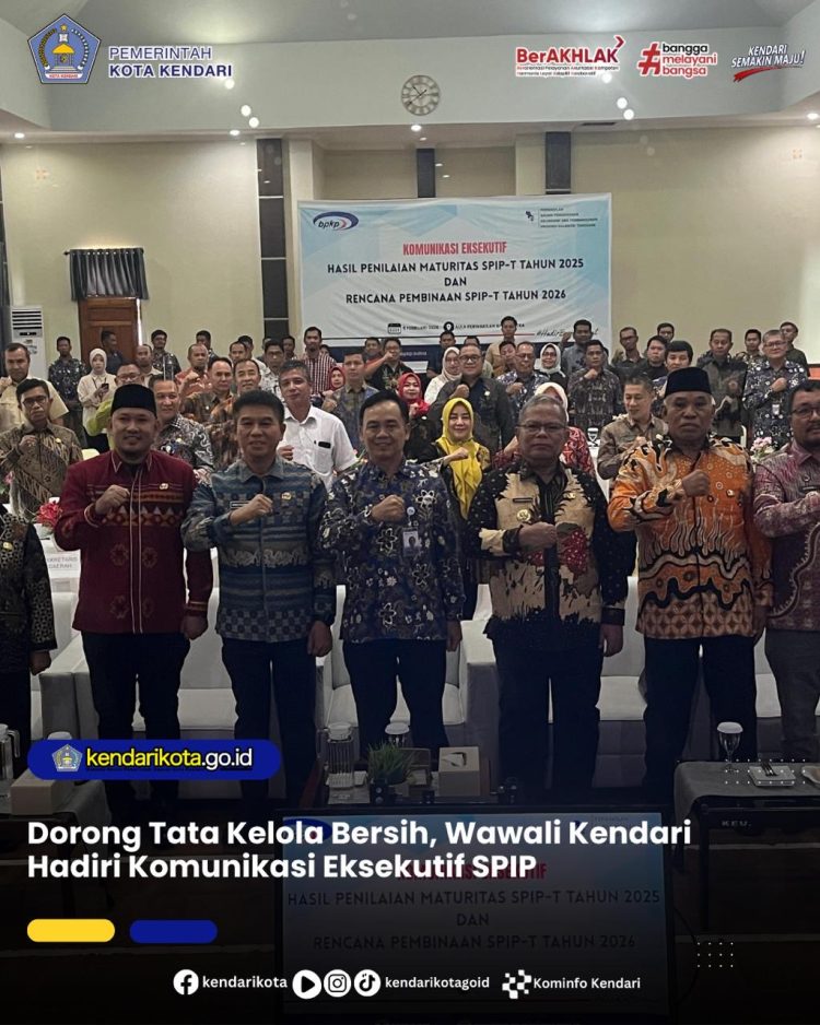 Dorong Tata Kelola Bersih, Wawali Kendari Hadiri Komunikasi Eksekutif SPIP