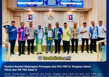Pemkot Kendari Matangkan Persiapan Idul Fitri 1447 H, Tetapkan Zakat Fitrah dan 114 Titik Salat Id