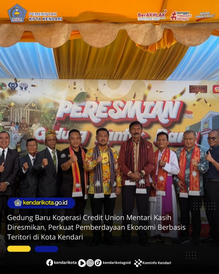 Gedung Baru Koperasi Credit Union Mentari Kasih Diresmikan, Perkuat Pemberdayaan Ekonomi Berbasis Teritori di Kota Kendari