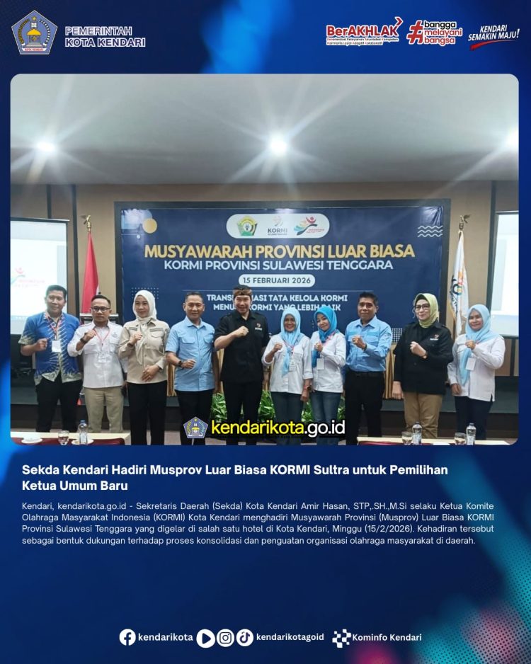 Sekda Kendari Hadiri Musprov Luar Biasa KORMI Sultra untuk Pemilihan Ketua Umum Baru‎