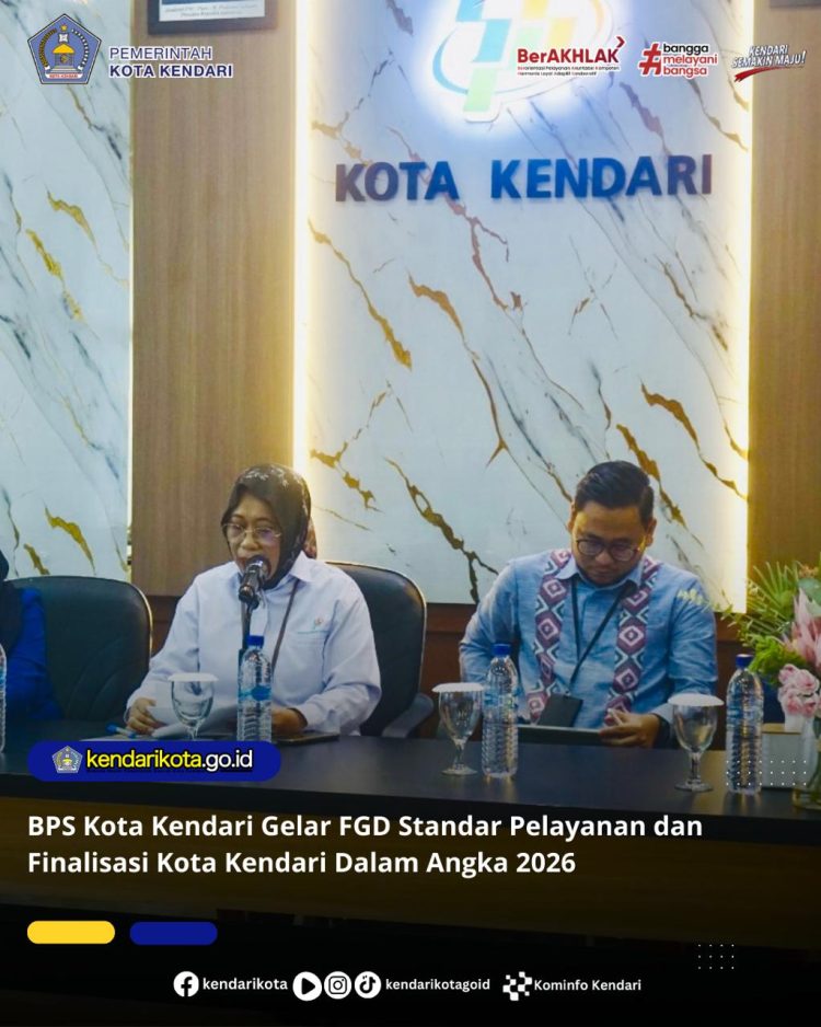 BPS Kota Kendari Gelar FGD Standar Pelayanan dan Finalisasi Kota Kendari Dalam Angka 2026