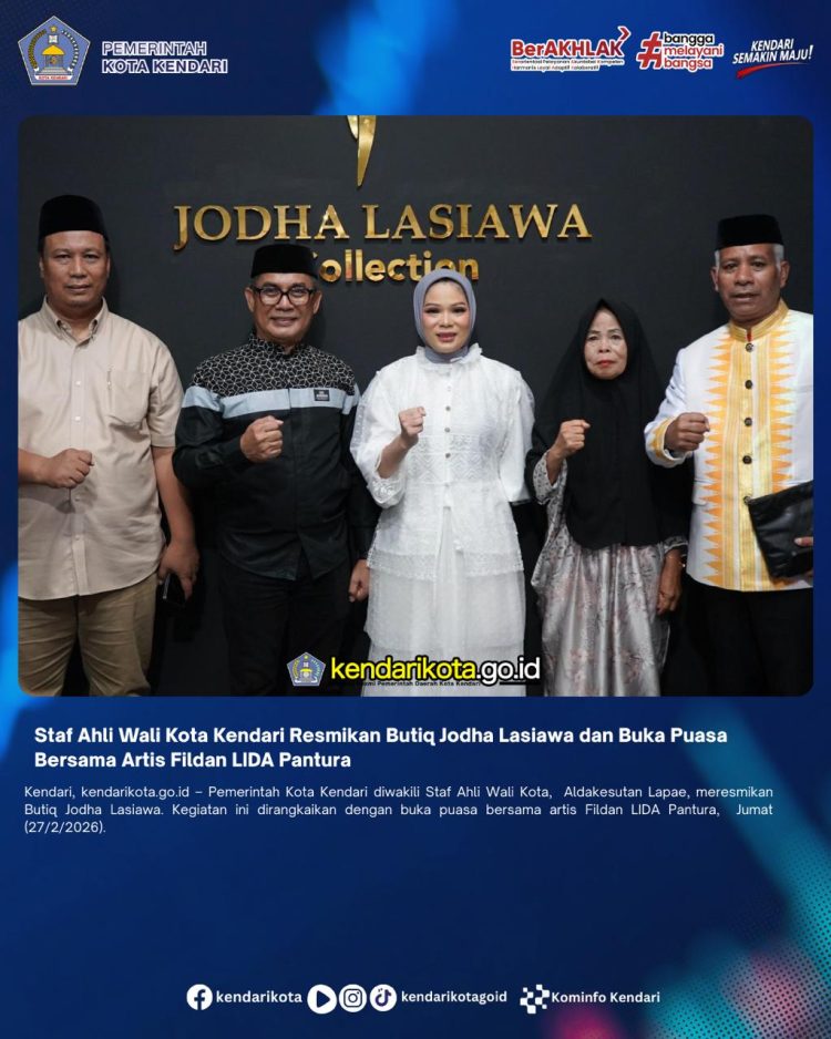 Staf Ahli Wali Kota Kendari Resmikan Butiq Jodha Lasiawa dan Buka Puasa Bersama Artis Fildan LIDA Pantura