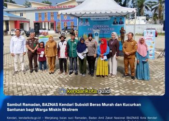 Sambut Ramadan, BAZNAS Kendari Subsidi Beras Murah dan Kucurkan Santunan bagi Warga Miskin Ekstrem