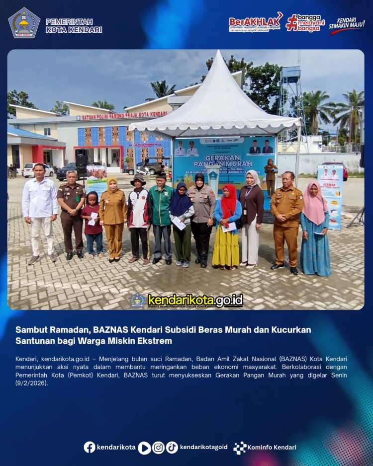 Sambut Ramadan, BAZNAS Kendari Subsidi Beras Murah dan Kucurkan Santunan bagi Warga Miskin Ekstrem