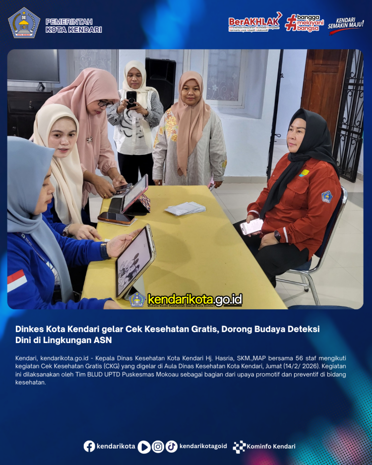 Dinkes Kota Kendari gelar Cek Kesehatan Gratis, Dorong Budaya Deteksi Dini di Lingkungan ASN