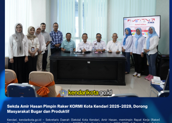 Sekda Amir Hasan Pimpin Raker KORMI Kota Kendari 2025–2029, Dorong Masyarakat Bugar dan Produktif