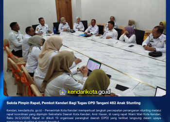 Sekda Pimpin Rapat, Pemkot Kendari Bagi Tugas OPD Tangani 462 Anak Stunting