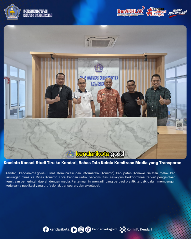 Kominfo Konsel Studi Tiru ke Kendari, Bahas Tata Kelola Kemitraan Media yang Transparan