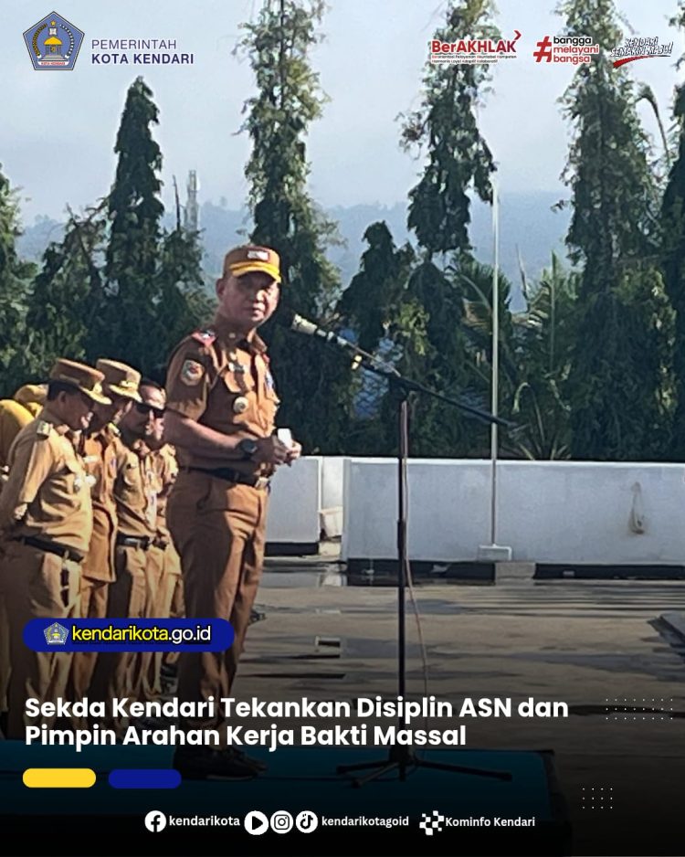 Sekda Kendari Tekankan Disiplin ASN dan Pimpin Arahan Kerja Bakti Massal