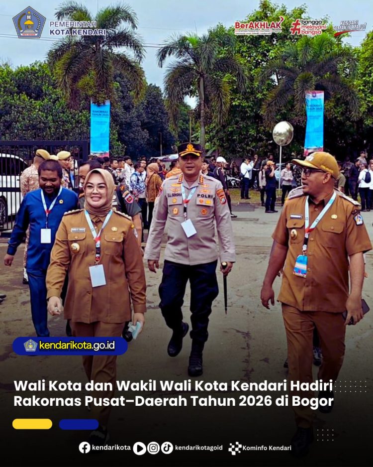 Wali Kota dan Wakil Wali Kota Kendari Hadiri Rakornas Pusat–Daerah Tahun 2026 di Bogor