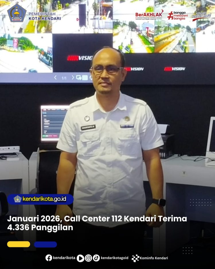 Januari 2026, Call Center 112 Kendari Terima 4.336 Panggilan