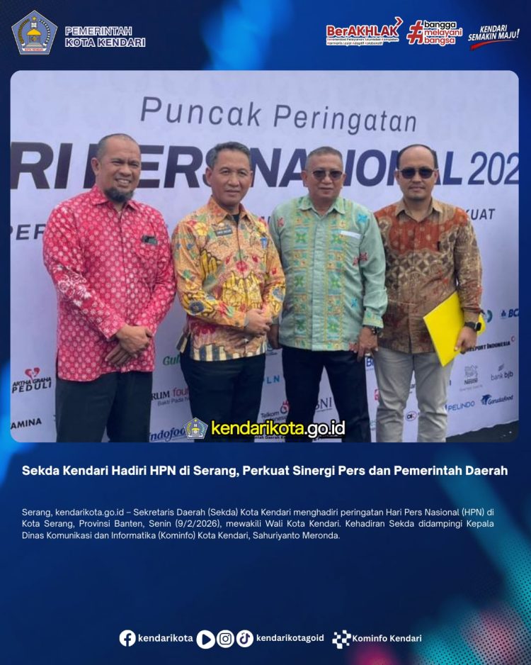 Sekda Kendari Hadiri HPN di Serang, Perkuat Sinergi Pers dan Pemerintah Daerah