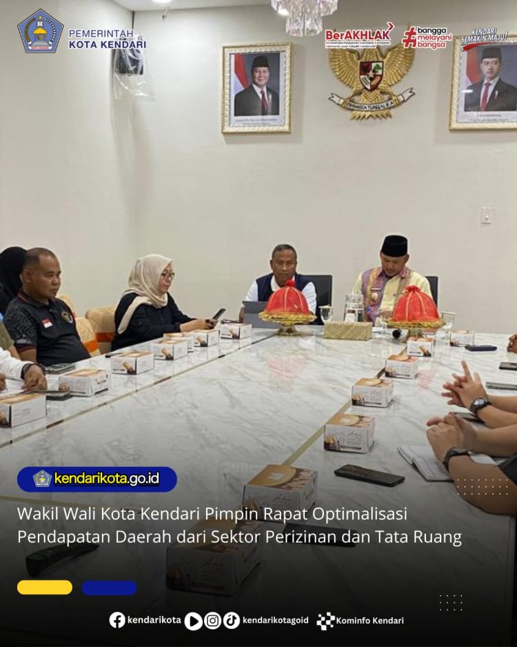 Wakil Wali Kota Kendari Pimpin Rapat Optimalisasi Pendapatan Daerah dari Sektor Perizinan dan Tata Ruang