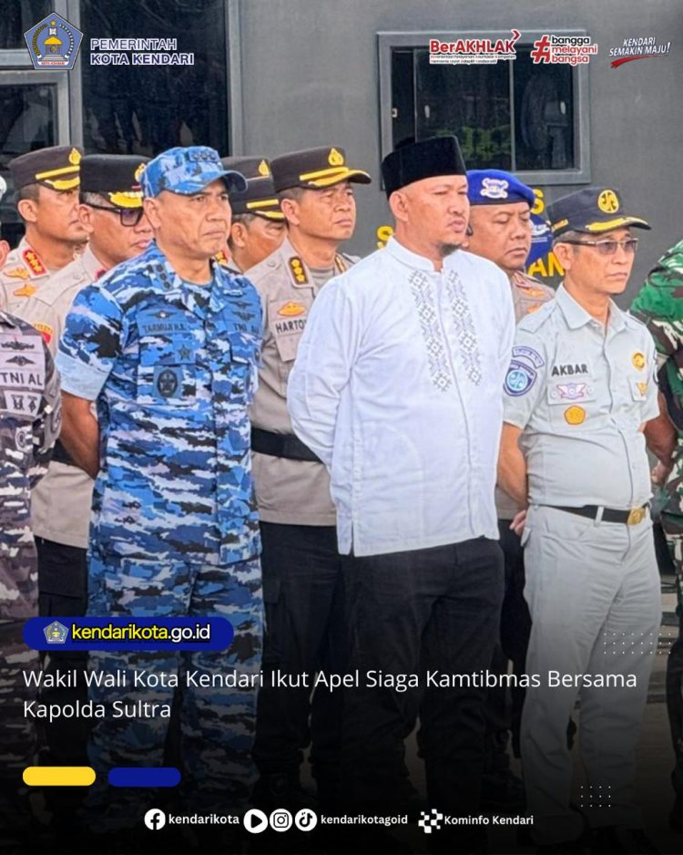 Wakil Wali Kota Kendari Ikut Apel Siaga Kamtibmas Bersama Kapolda Sultra