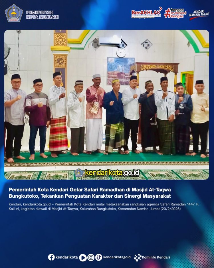 Pemerintah Kota Kendari Gelar Safari Ramadhan di Masjid At-Taqwa Bungkutoko, Tekankan Penguatan Karakter dan Sinergi Masyarakat