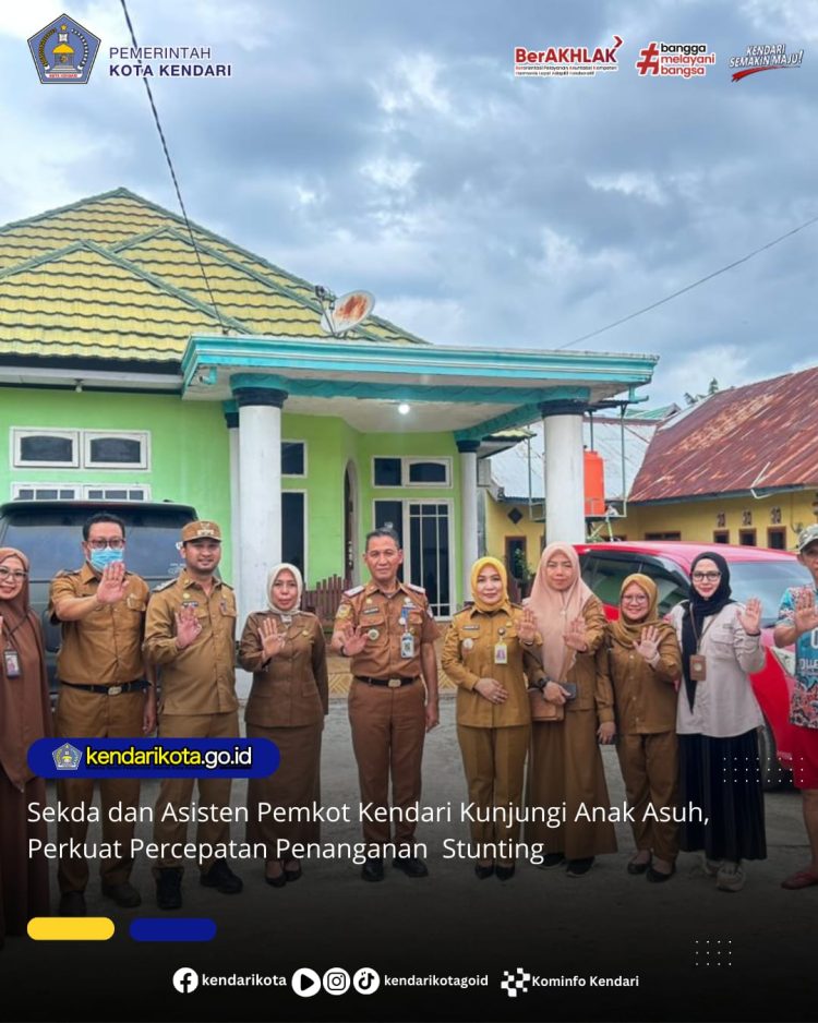 Sekda dan Asisten Pemkot Kendari Kunjungi Anak Asuh, Perkuat Percepatan Penanganan Stunting