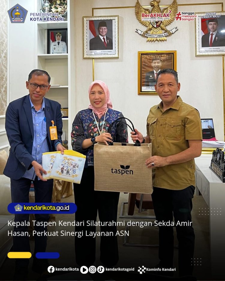 Kepala Taspen Kendari Silaturahmi dengan Sekda Amir Hasan, Perkuat Sinergi Layanan ASN
