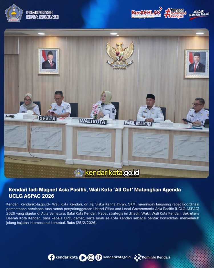 Kendari Jadi Magnet Asia Pasifik, Wali Kota ‘All Out’ Matangkan Agenda UCLG ASPAC 2026
