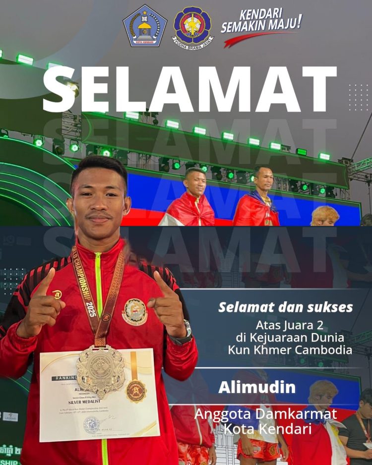 Alimudin, Personel Damkarmat Kendari, Ukir Prestasi Dunia di 6th Kun Khmer World Championship